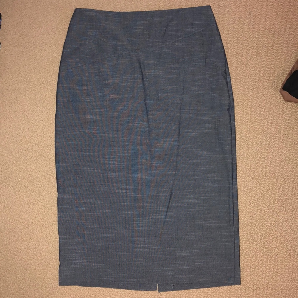 Denim pencil skirt